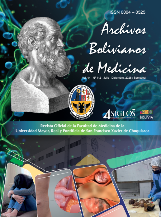 					Ver Vol. 44 Núm. 112 (2025):  ARCHIVOS BOLIVIANOS DE MEDICINA
				