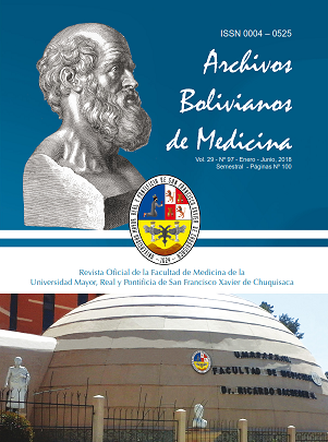 					Ver Vol. 29 Núm. 97 (2018): Vol. 29 Núm. 97 (2018): ARCHIVOS BOLIVIANOS DE MEDICINA
				